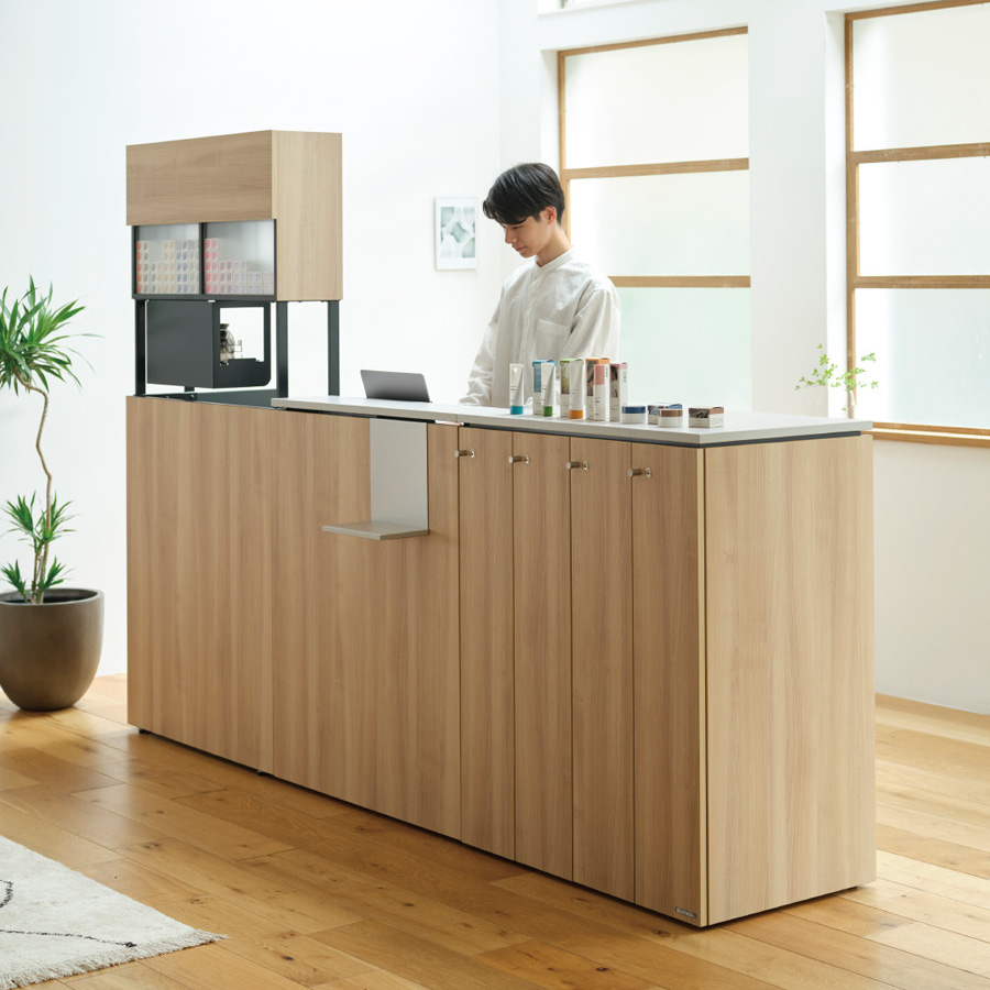 レイアウトイメージ(レセプションユニット・ロッカーユニットと組み合わせ)