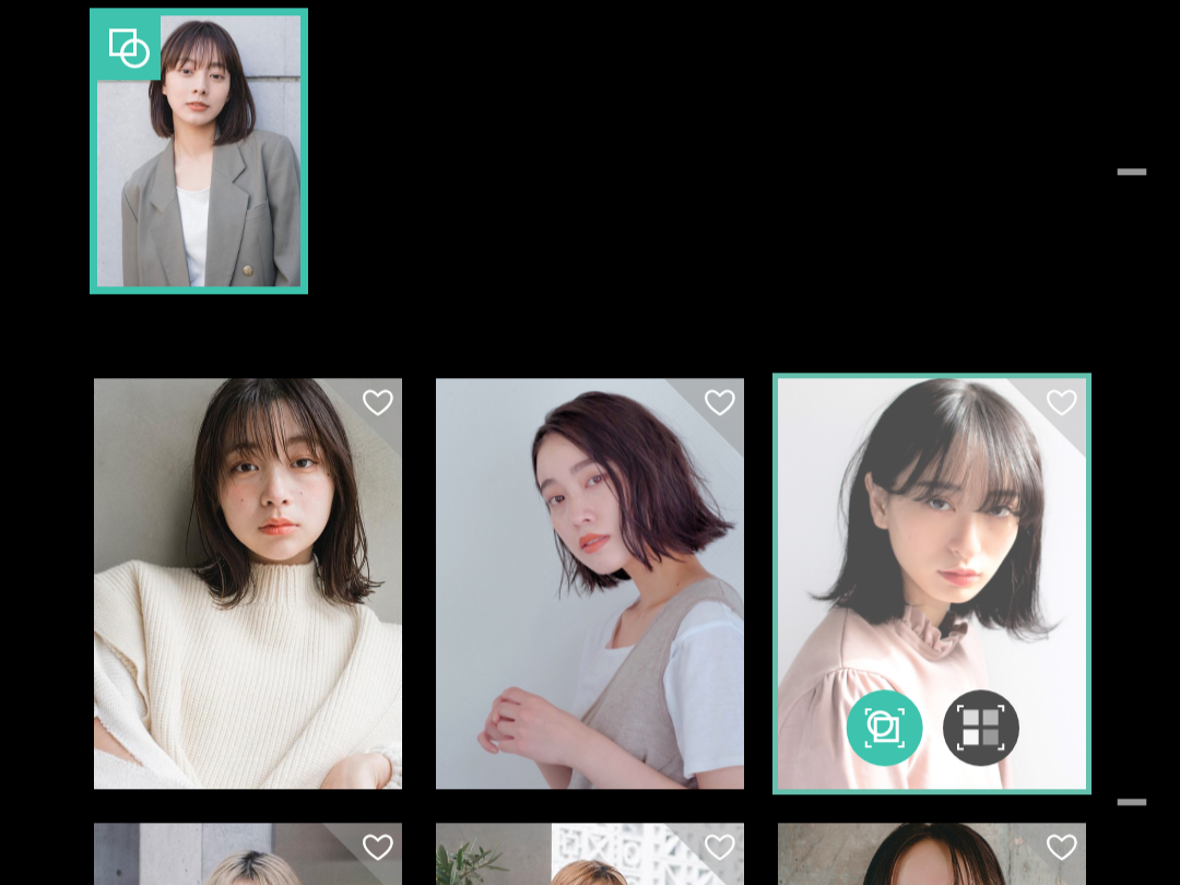 類似検索（ヘアスタイル）