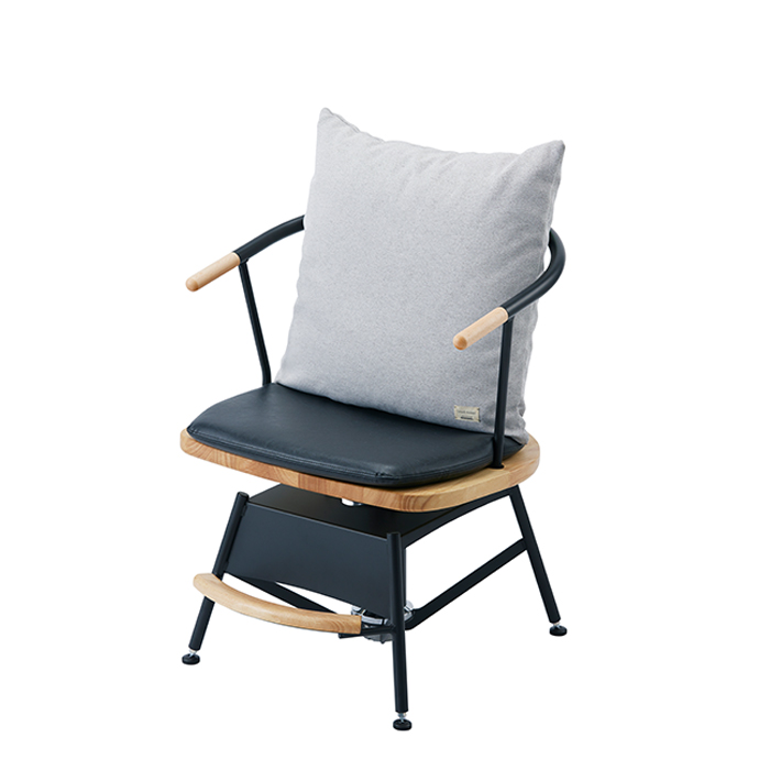 <四つ脚ベース>クッション:グレー(F1GR)/フレーム:ブラック(B)