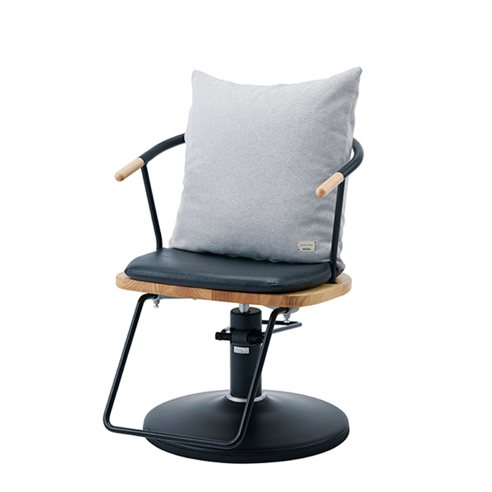 <通常チェアベース>クッション:グレー(F1GR)/フレーム:ブラック(B)