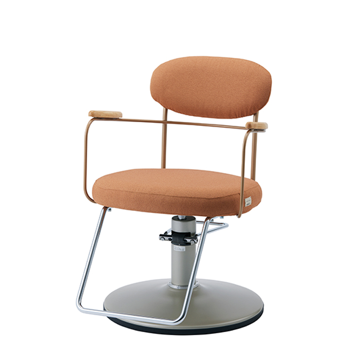 <通常チェアベース>シート:オレンジ(F1OR)/フレーム:ピンクシャンパンゴールド(P)