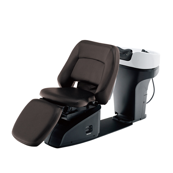 <ベーシックライン/レッグレスト連動>シート:ダークブラウン(NL24)/カバー:ブラック(B)