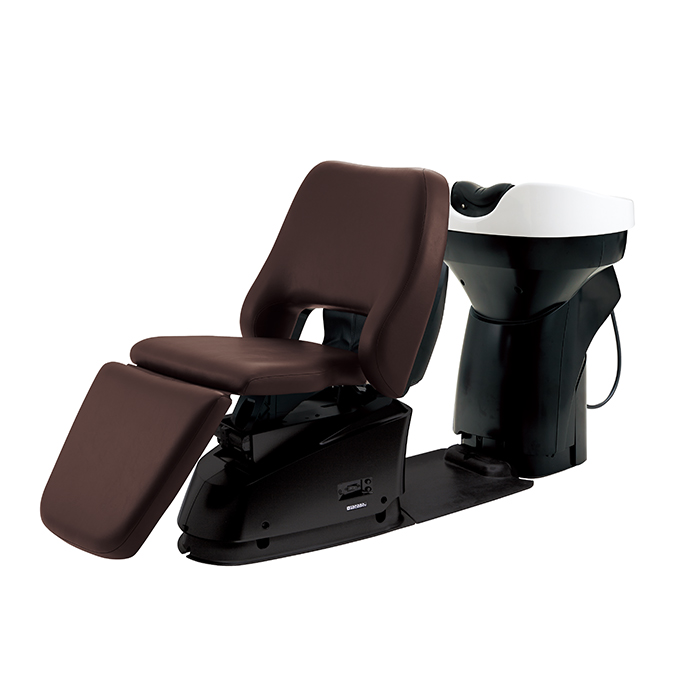 <ベーシックライン/レッグレスト連動>シート:ダークブラウン(SH24)/カバー:ブラック(B)