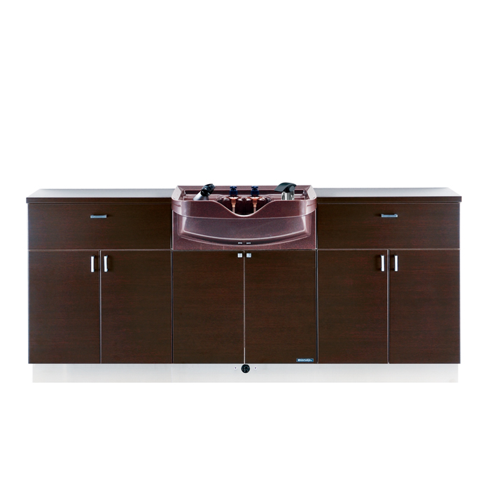 <S寸/1連>ボウル:ブラウン(B)/キャビネット:ダークウッド(D)