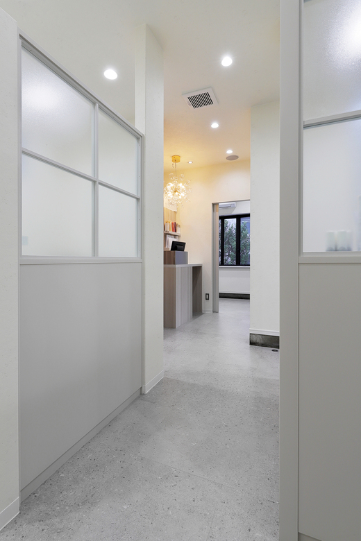 レセプションまでの通路